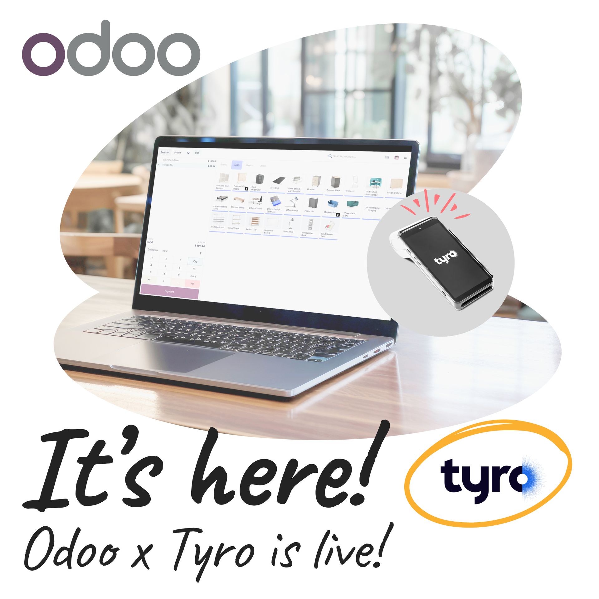 Odoo і Tyro — партнерство з платіжних послуг в Австралії
